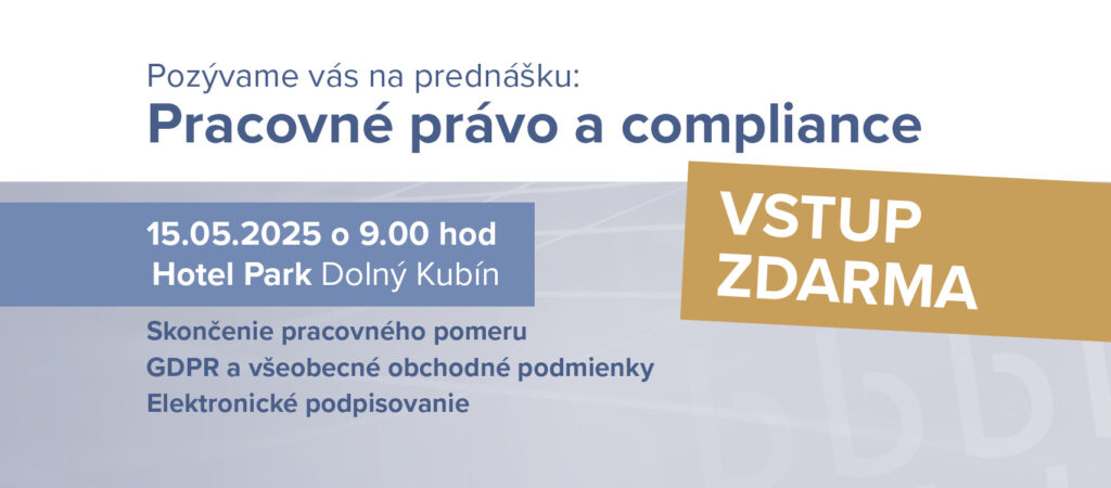 Bezplatné školenie - pracovné právo a compliance